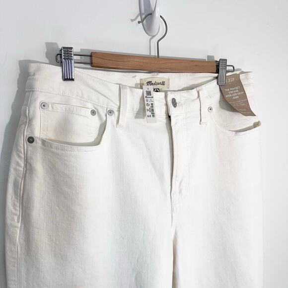 NWT Madewell The Petite Perfect Vintage Wide-Leg Crop Jean | Tile White | SZ 31P - Picture 6 of 12